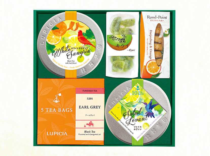 お茶3種とスイーツ「カラフル」