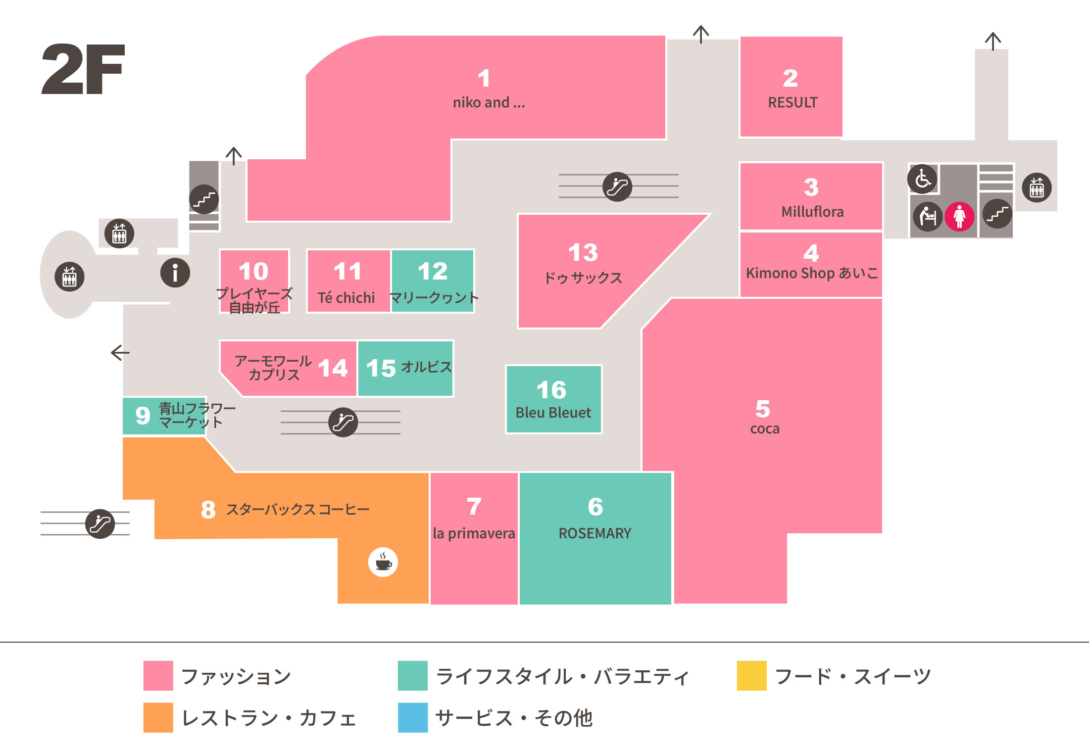 ミウィ橋本2Fフロアマップ