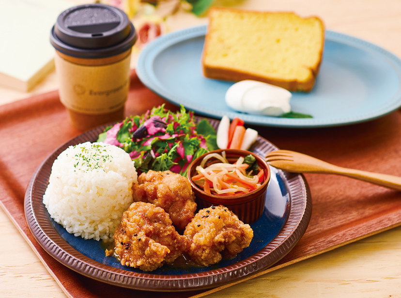 [エバーグリーンカフェ] 唐揚げのハニーオニオンソース