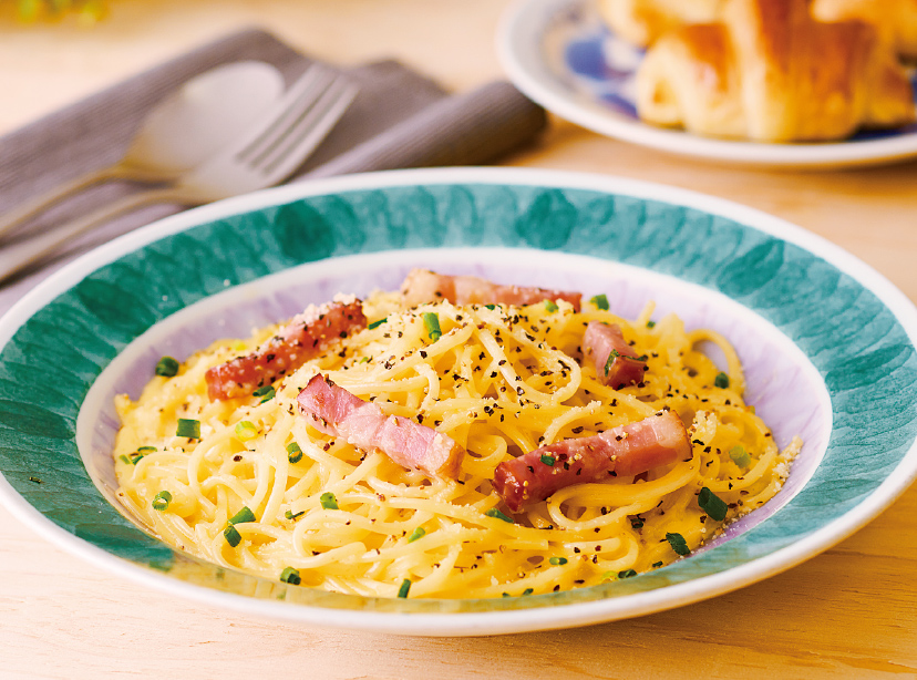 [生麺工房 鎌倉パスタ] 厚切りベーコンのクリームパスタ
