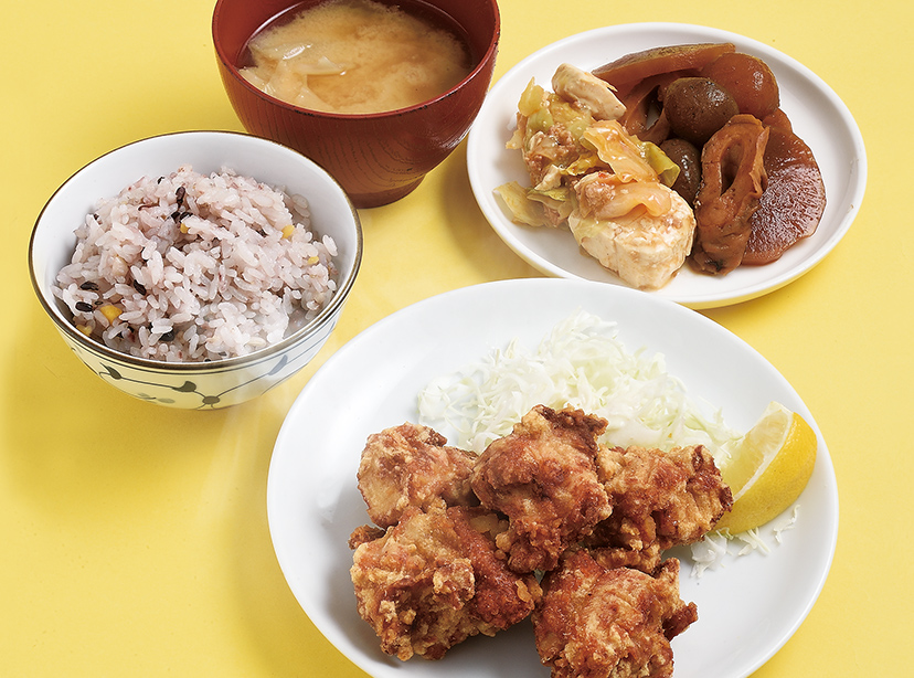 [さち福やCAFÉ]若鳥の黄金からあげ定食